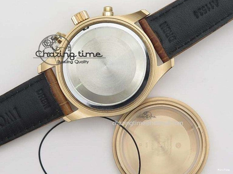 MIROTIME 0512 Youthful Pilot Chrono RG 3878 Gray Dial on Light Brown Leather Strap A 7394